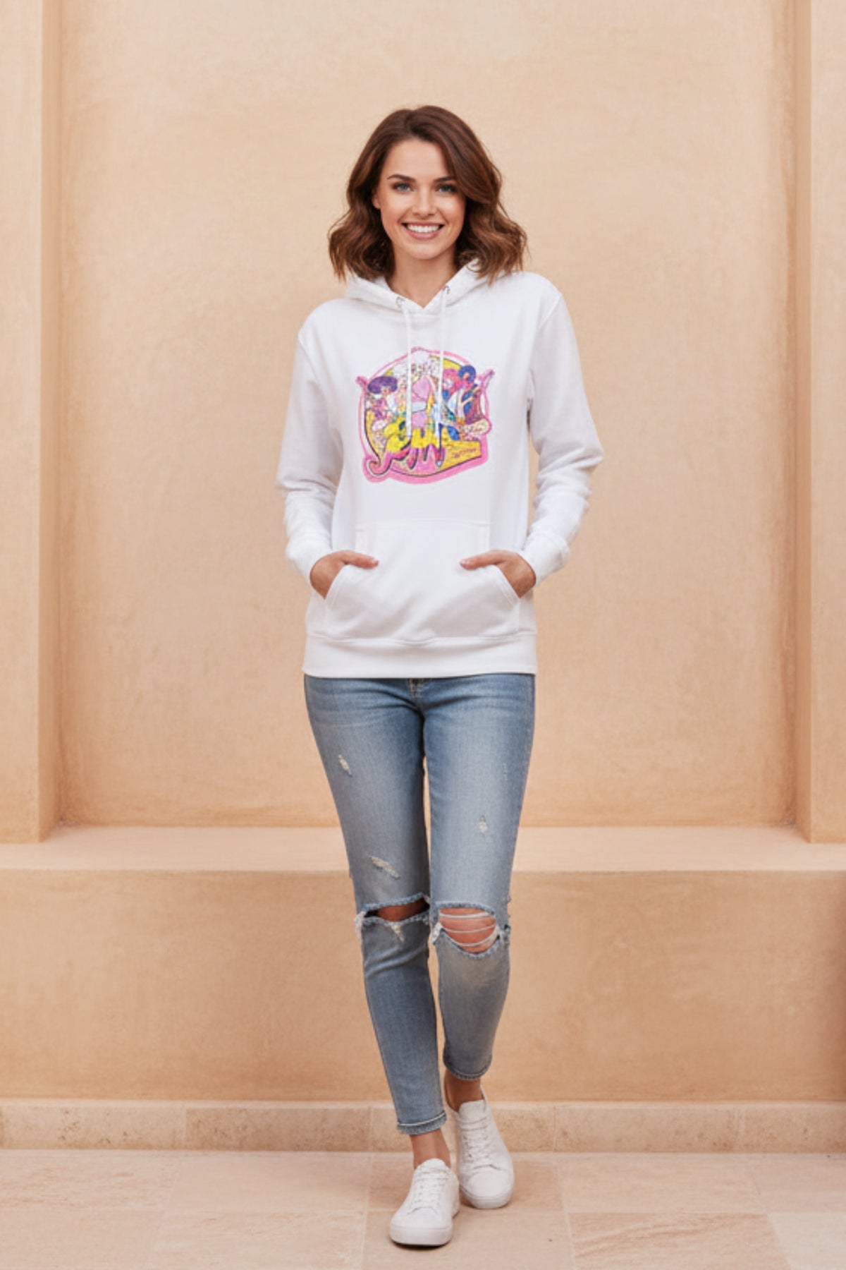 Women Holograms Graphic Hoodie