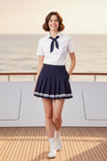 Women Gothic Pleated Mini Skirt