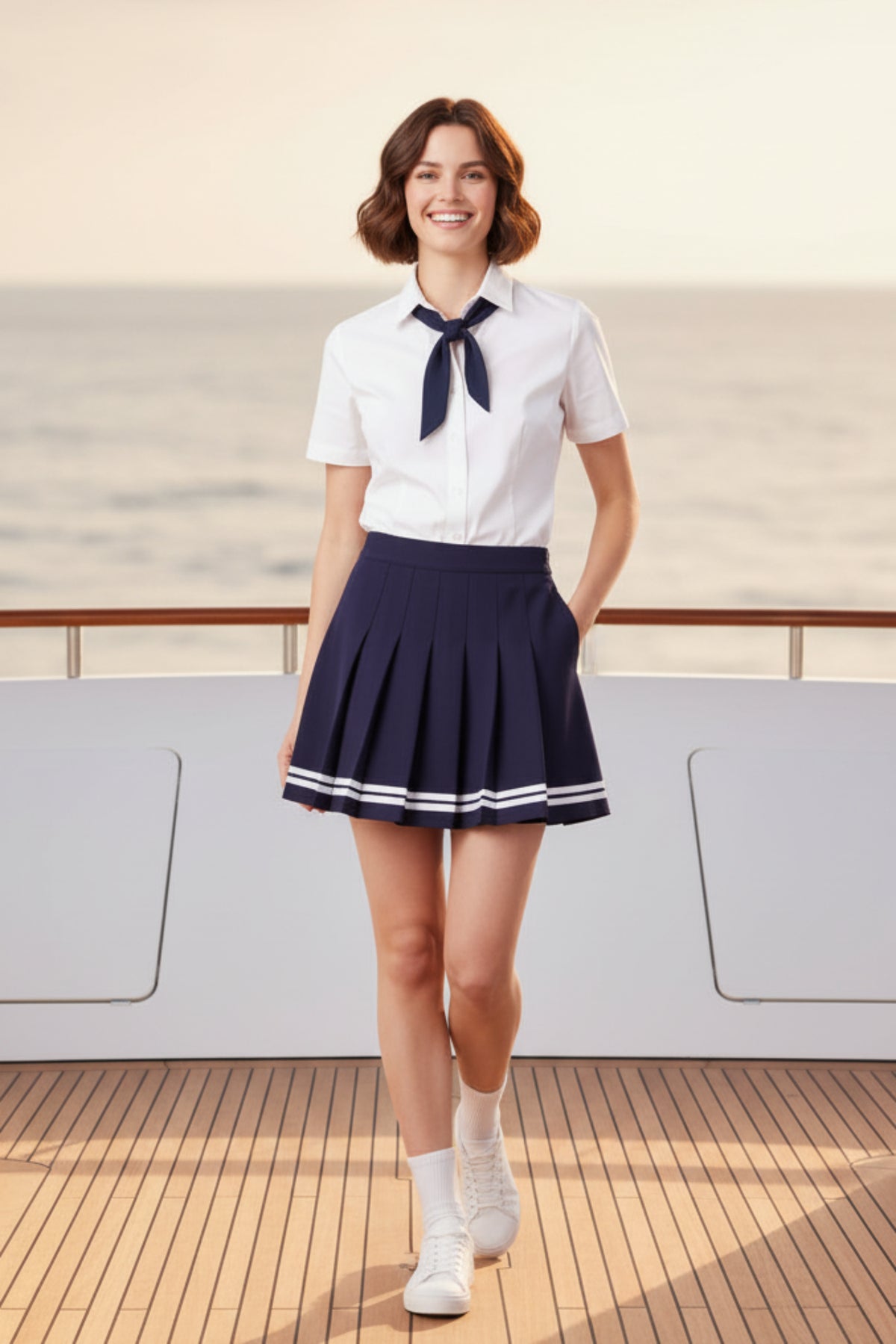 Women Gothic Pleated Mini Skirt