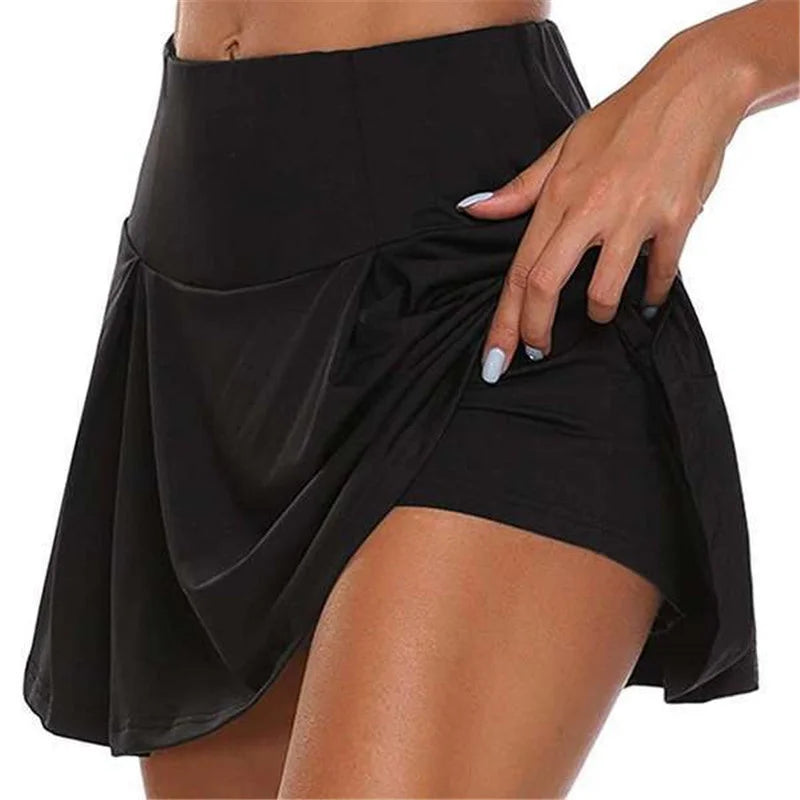 Women High Waist Tennis Skorts