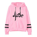 Women Love Print Soft Hoodie