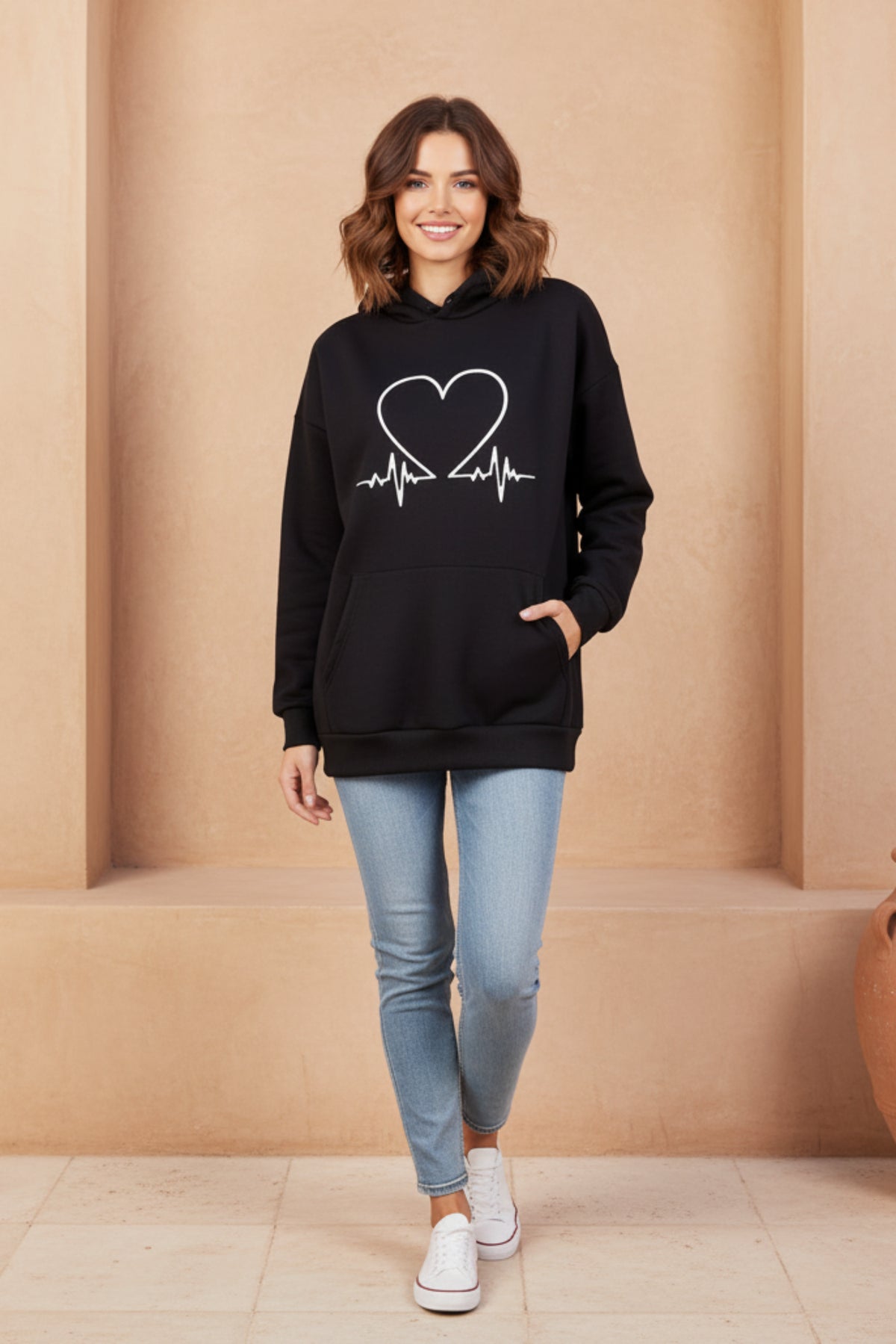Women Casual Graphic Pullover Hoodie