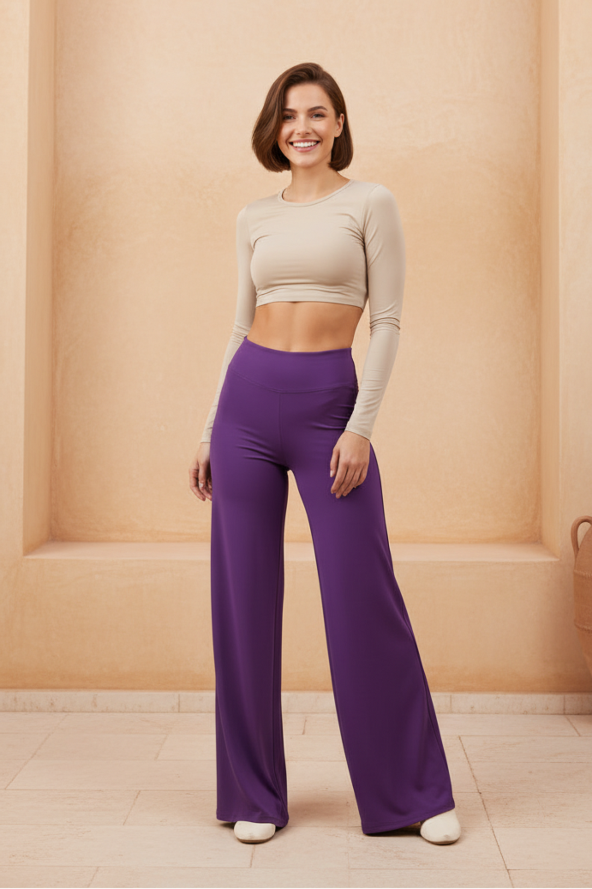 Women High-Waist Wide-Leg Pants