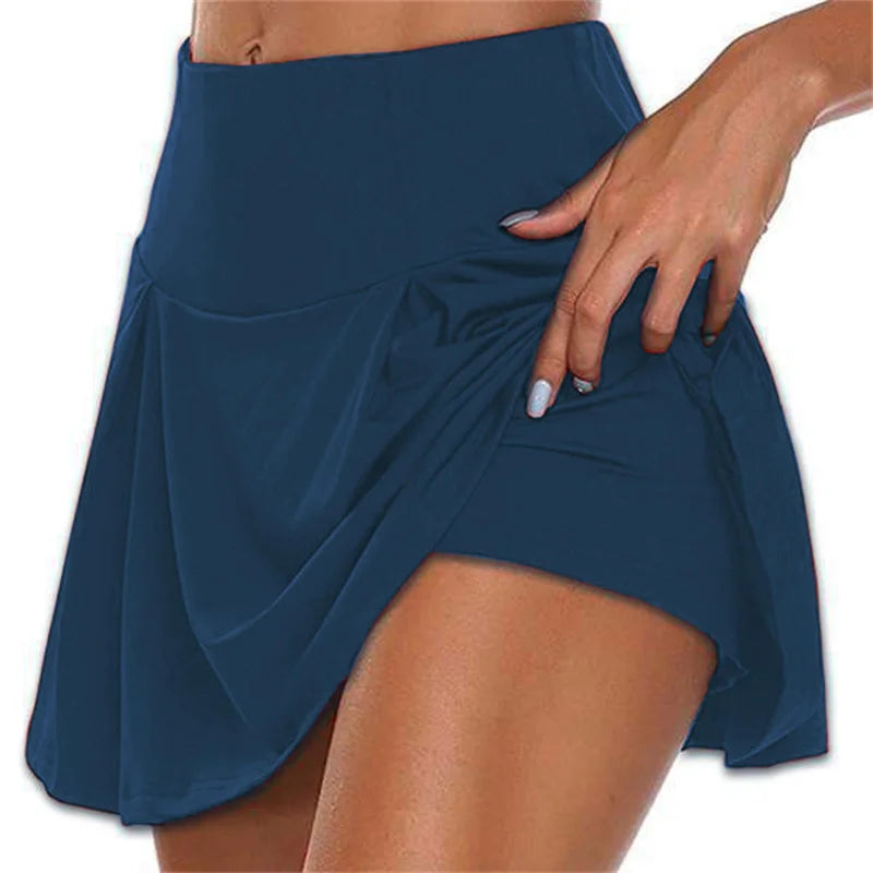 Women High Waist Tennis Skorts