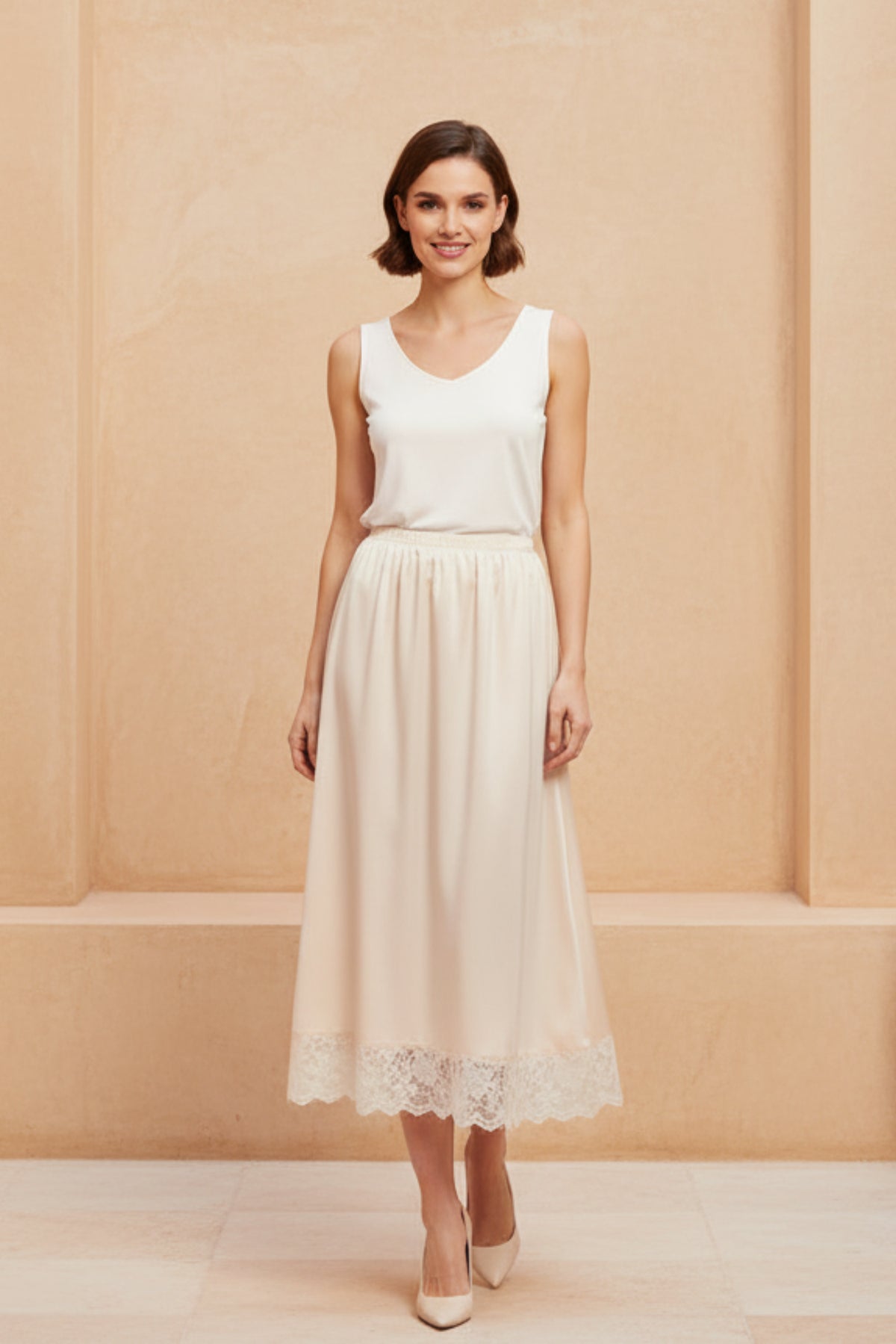 Women Lace Underskirt Slip Skirt