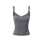 Women Patchwork Lace Tank Top