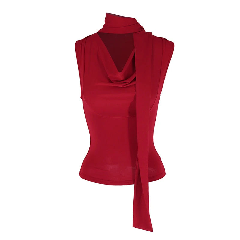 Women V Neck Slim Knit Tank Top