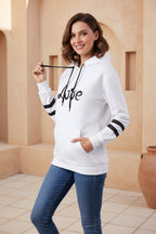 Women Love Print Soft Hoodie