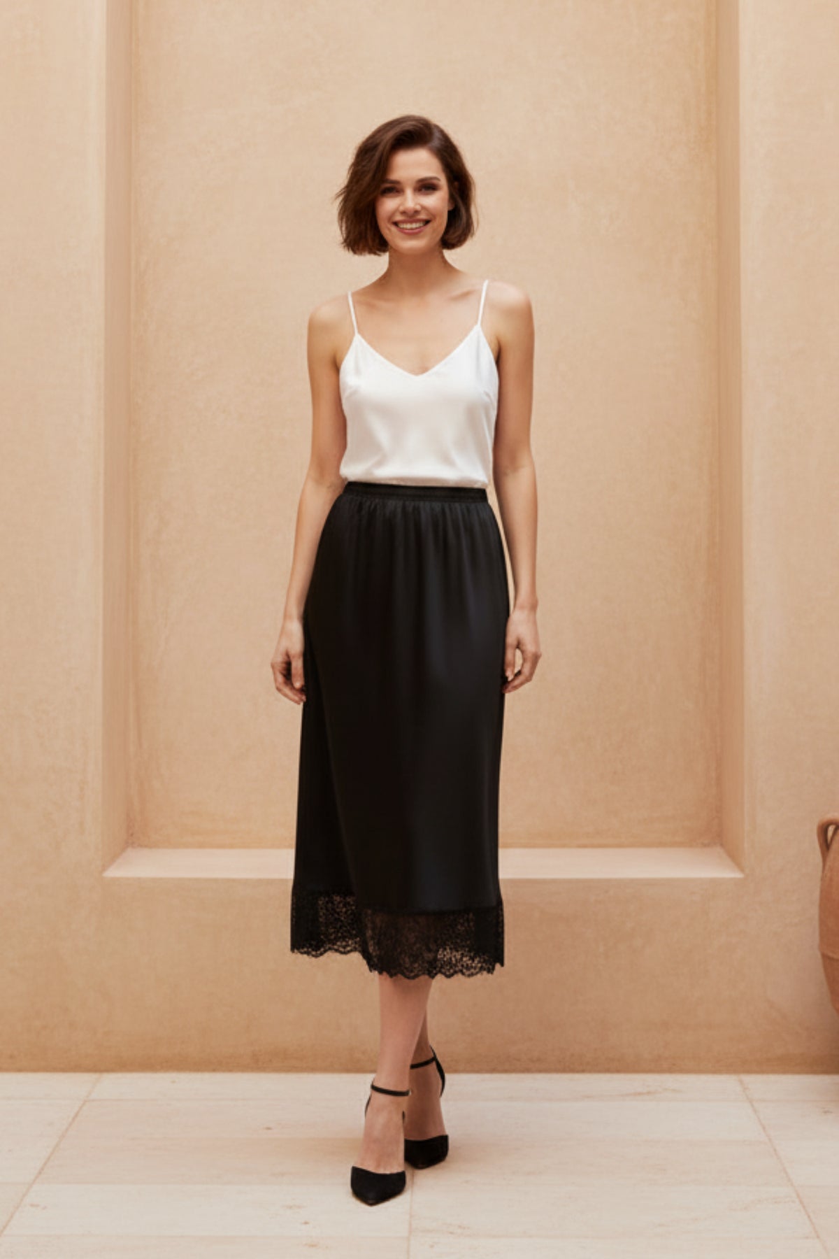 Women Lace Underskirt Slip Skirt