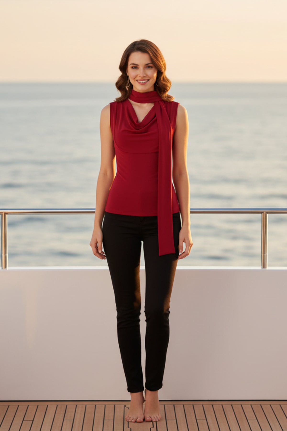 Women V Neck Slim Knit Tank Top
