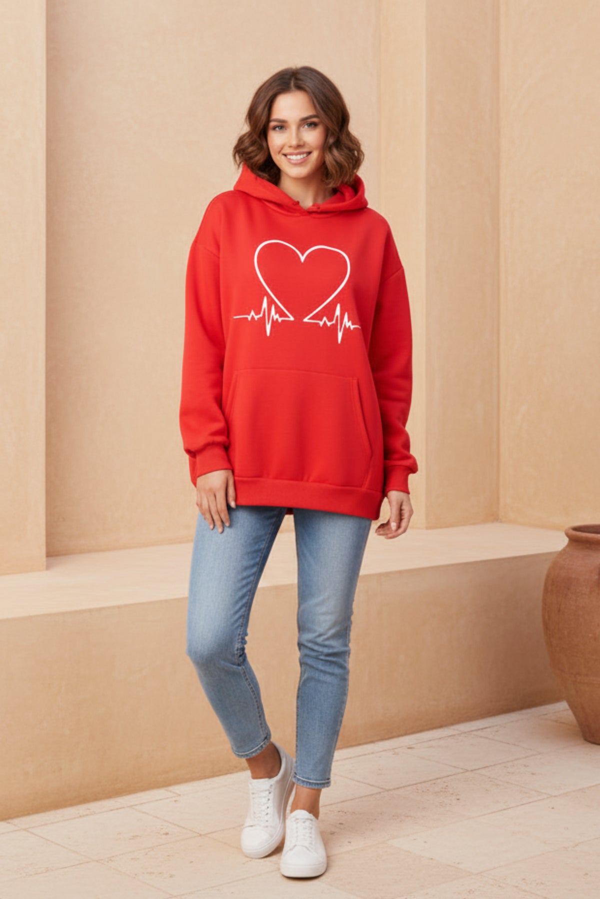 Women Casual Graphic Pullover Hoodie