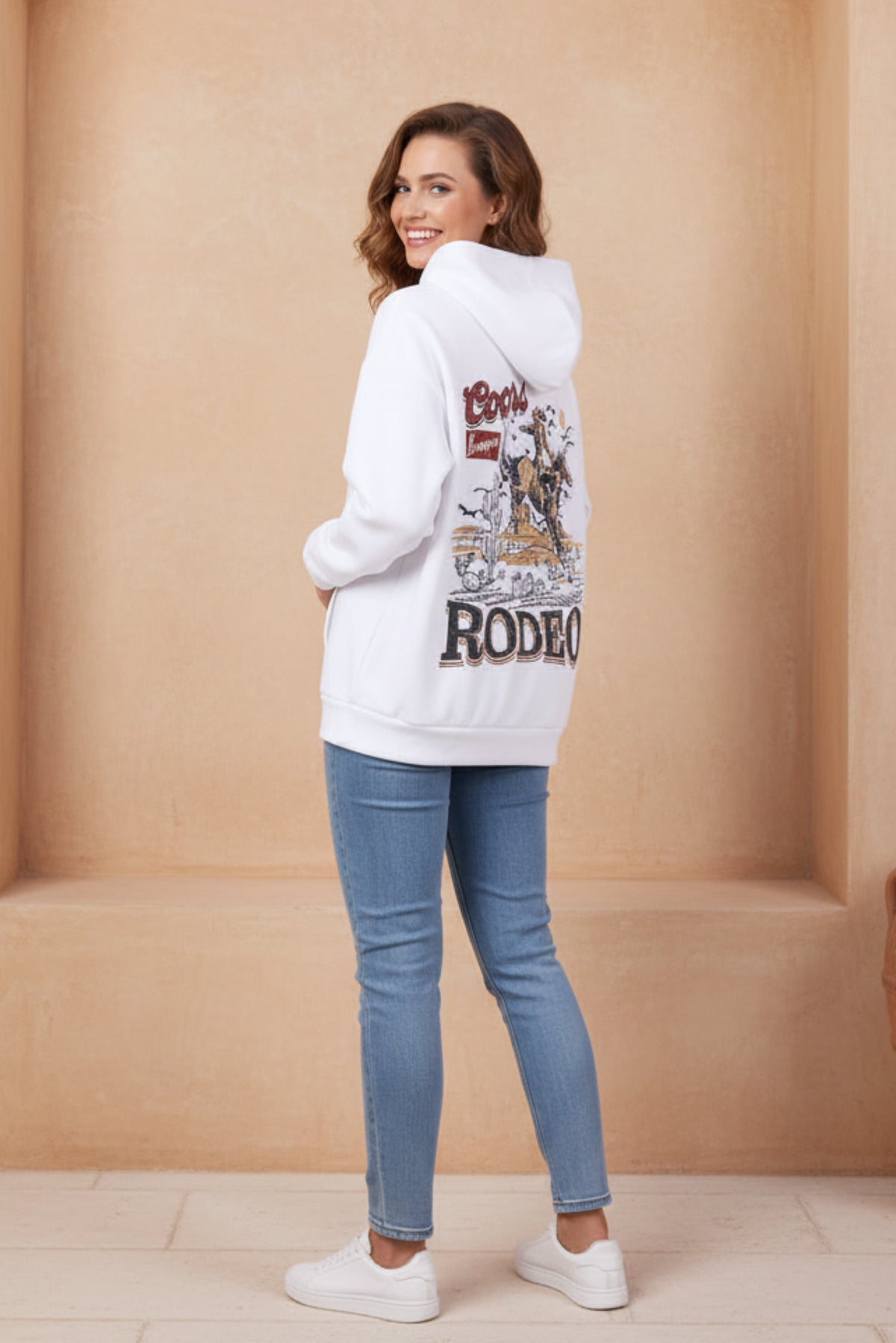 Women Vintage Cowboy Rodeo Hoodie