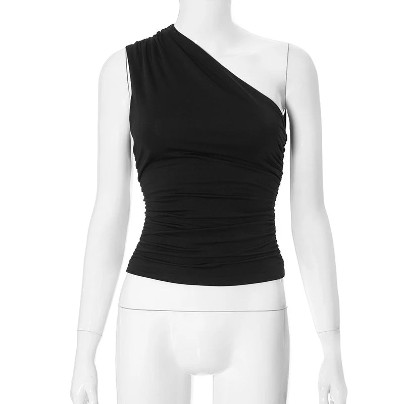 Women One-Shoulder Backless Tank Top
