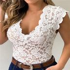 Women Lace V-Neck Camisole Tank Top