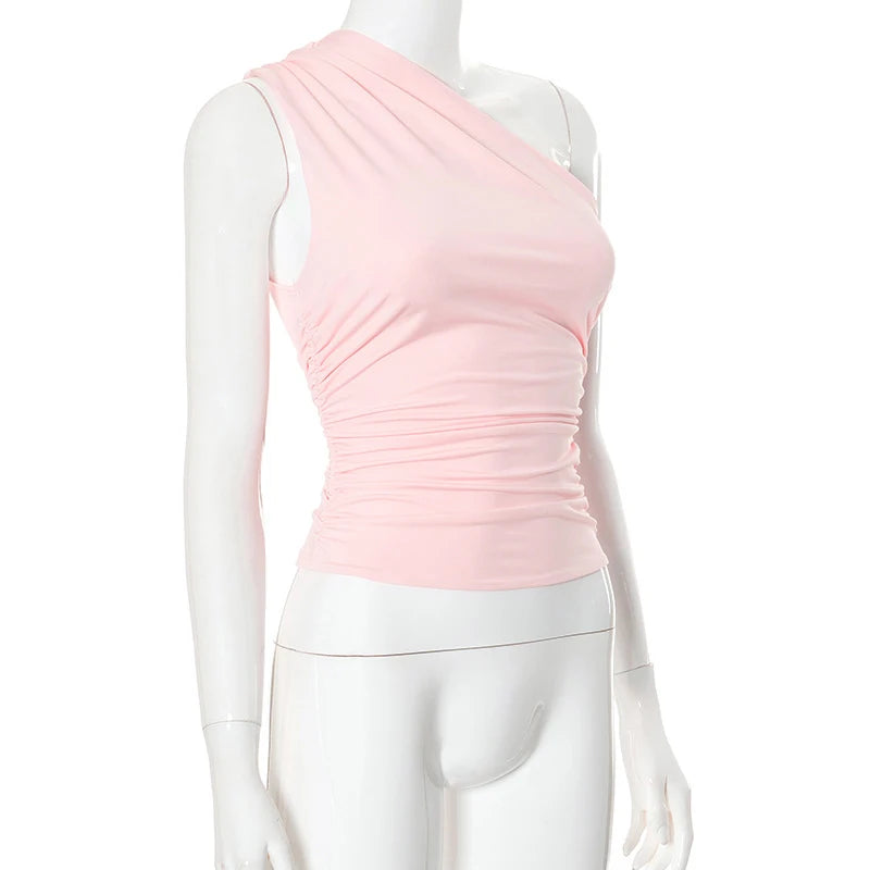 Women One-Shoulder Backless Tank Top