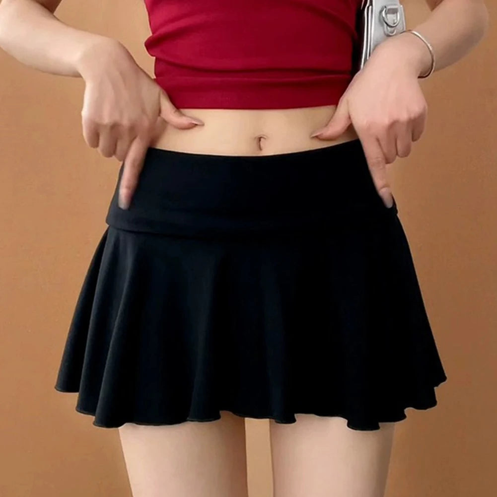 Women High-Waist Ruched Skorts