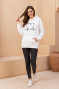Women Casual Graphic Pullover Hoodie