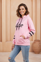 Women Love Print Soft Hoodie