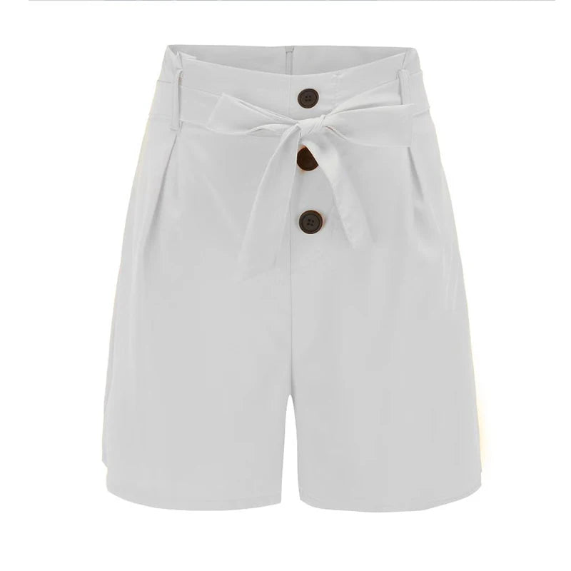 Women High-Waist Button Front Shorts