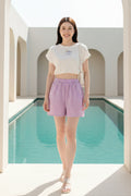 Women High-Waist Plaid Shorts