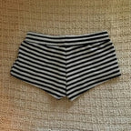 Women Striped Skull Print Shorts