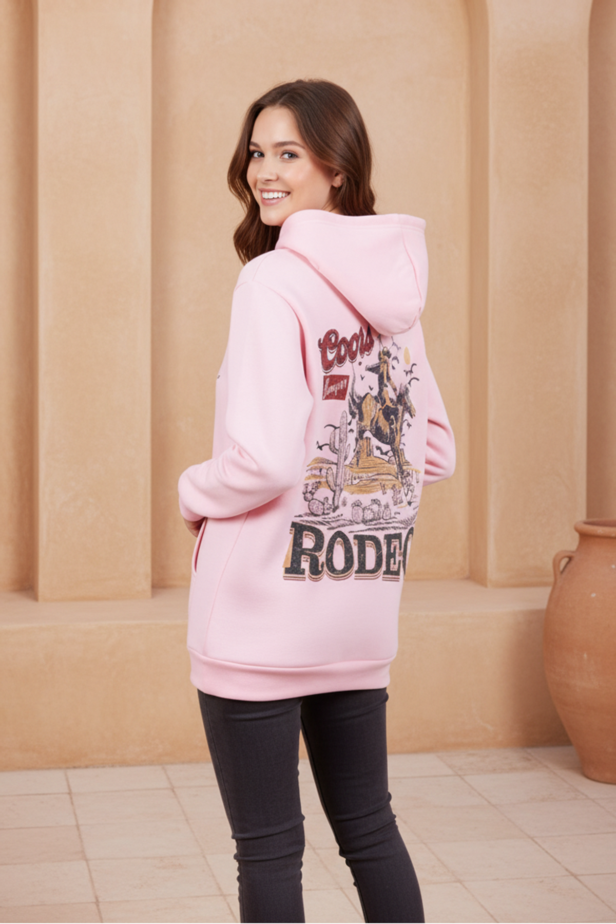 Women Vintage Cowboy Rodeo Hoodie