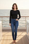 Women Solid Long Sleeve T-Shirt