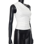 Women One-Shoulder Backless Tank Top