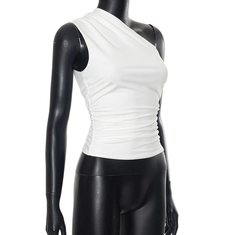 Women One-Shoulder Backless Tank Top
