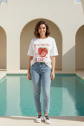 Women Cotton Strawberry Graphic T-Shirt